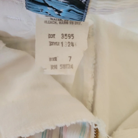 VTG TOPSON DOWNS White Pastel Multi-Colored Corduroy Pants High Waisted Tapered - Picture 5 of 8
